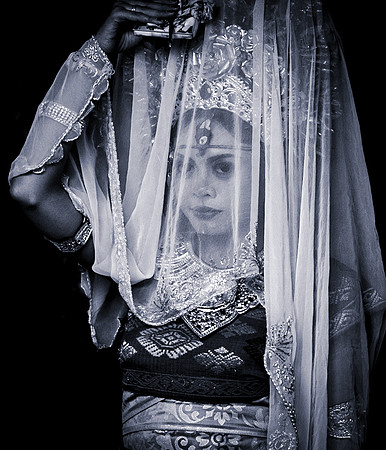 Bride at her wedding in Gianyar, Bali.